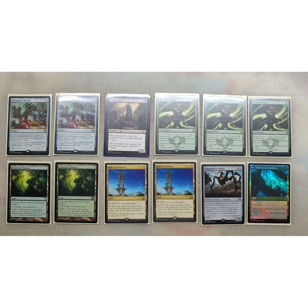 ​MTG Lot of 12: 3x Hardened Scales Hangarback Walker Timbercrown Pathway & More